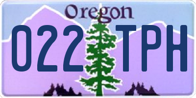 OR license plate 022TPH