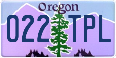 OR license plate 022TPL