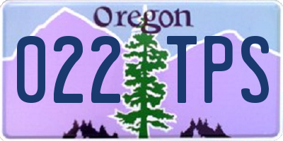OR license plate 022TPS