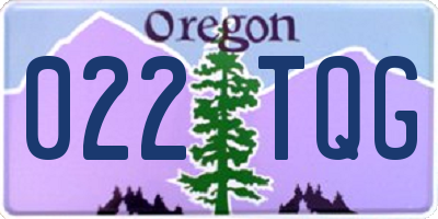 OR license plate 022TQG