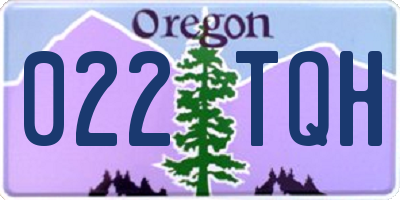 OR license plate 022TQH