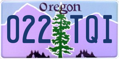 OR license plate 022TQI