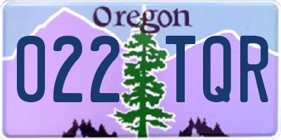 OR license plate 022TQR