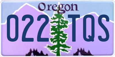 OR license plate 022TQS