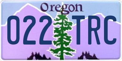 OR license plate 022TRC