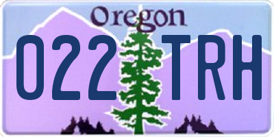 OR license plate 022TRH