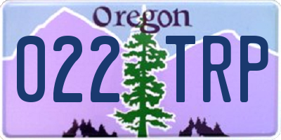 OR license plate 022TRP