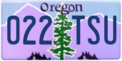 OR license plate 022TSU