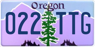 OR license plate 022TTG