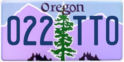 OR license plate 022TTO