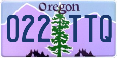 OR license plate 022TTQ