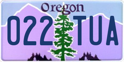 OR license plate 022TUA