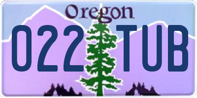 OR license plate 022TUB