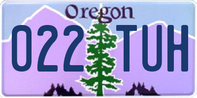 OR license plate 022TUH