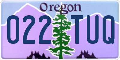 OR license plate 022TUQ