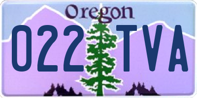OR license plate 022TVA