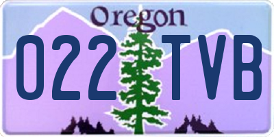 OR license plate 022TVB