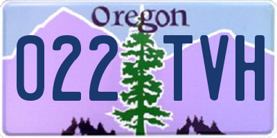 OR license plate 022TVH