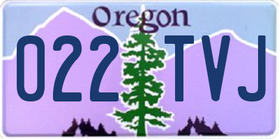 OR license plate 022TVJ