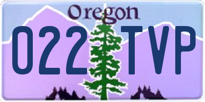 OR license plate 022TVP