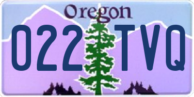 OR license plate 022TVQ