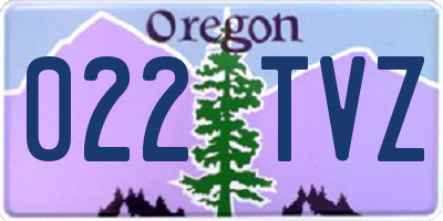 OR license plate 022TVZ
