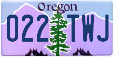 OR license plate 022TWJ
