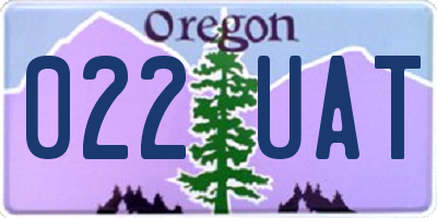 OR license plate 022UAT