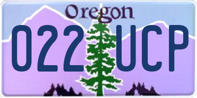 OR license plate 022UCP