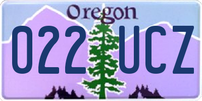 OR license plate 022UCZ