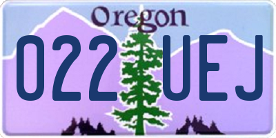 OR license plate 022UEJ