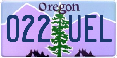 OR license plate 022UEL