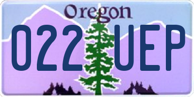 OR license plate 022UEP