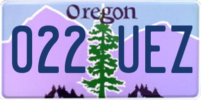 OR license plate 022UEZ