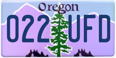 OR license plate 022UFD
