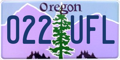OR license plate 022UFL