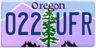 OR license plate 022UFR