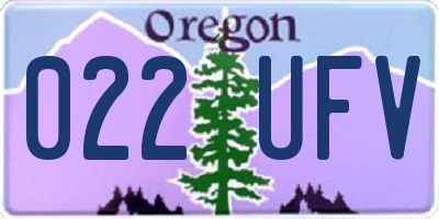 OR license plate 022UFV