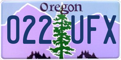 OR license plate 022UFX