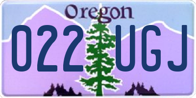 OR license plate 022UGJ