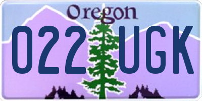 OR license plate 022UGK