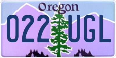 OR license plate 022UGL