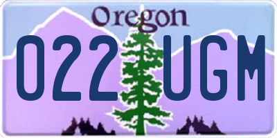 OR license plate 022UGM