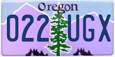 OR license plate 022UGX