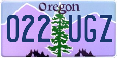 OR license plate 022UGZ