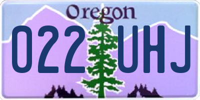 OR license plate 022UHJ