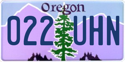 OR license plate 022UHN