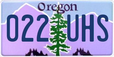 OR license plate 022UHS