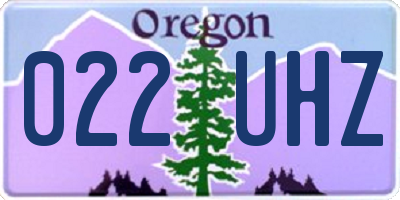 OR license plate 022UHZ