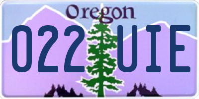 OR license plate 022UIE